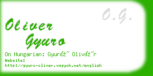 oliver gyuro business card